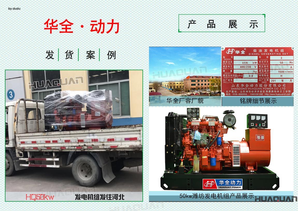 華全動力50kw濰坊發電機組于6月24日發往河北