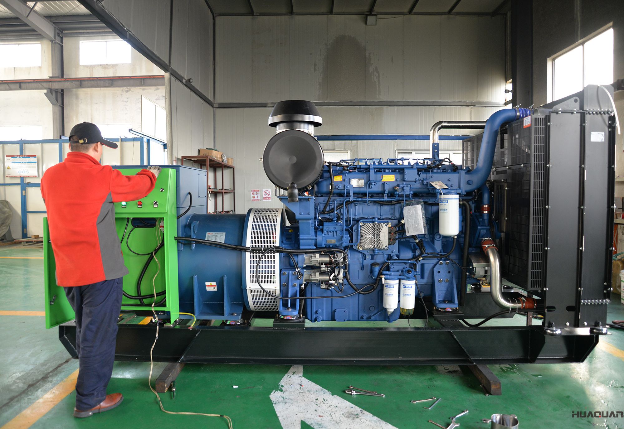 華全動(dòng)力600kw自動(dòng)化發(fā)電機(jī)組于2018年4月9日發(fā)往山東聊城