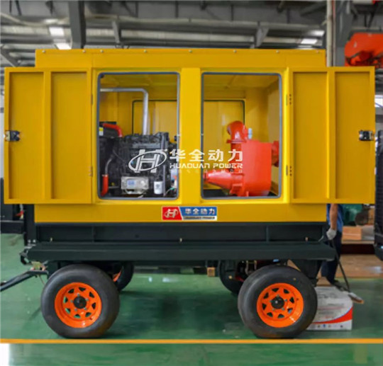 華全60kw柴油移動防雨棚式水泵機(jī)組